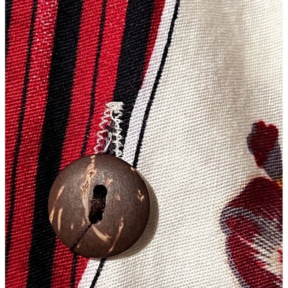 Palmwave Men's Hawaiian Camp Shirt‎ Ivory Surf Boards Palms Shirt SS L - Picture 5 of 9